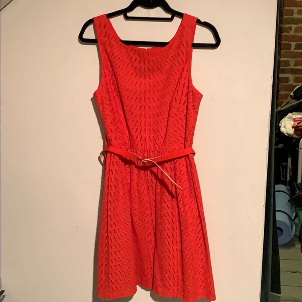 Trina Turk salmon cotton dress